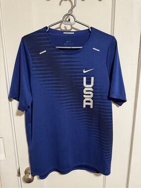 Nike Blue USA Dri-FIT Short Sleeve Running Tee